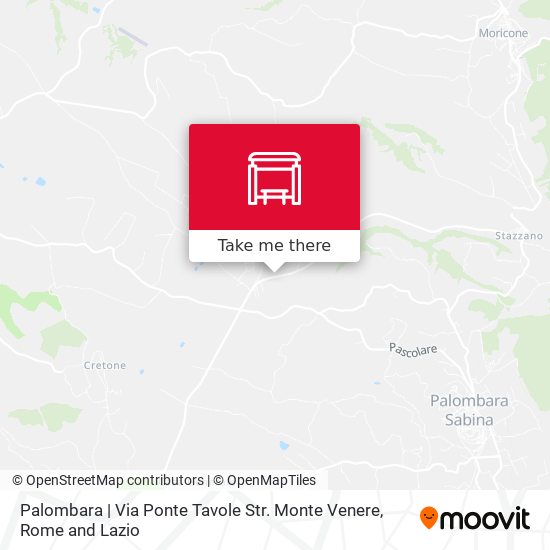 Palombara | Via Ponte Tavole Str. Monte Venere map