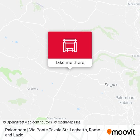 Palombara | Via Ponte Tavole Str. Laghetto map