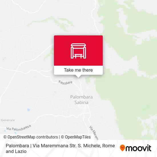 Palombara | Maremmana Road St. Michele map