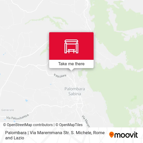 Palombara | Maremmana Road St. Michele map