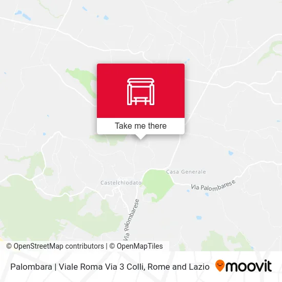 Palombara | Viale Roma Via 3 Colli map
