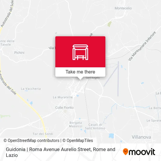 Guidonia | Roma Avenue Aurelio Street map