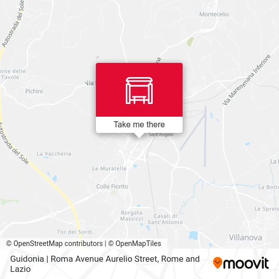 Guidonia | Roma Avenue Aurelio Street map