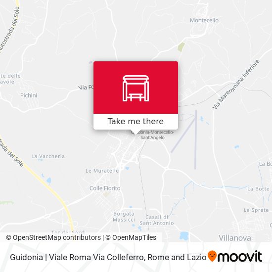 Guidonia | Viale Roma Via Colleferro map