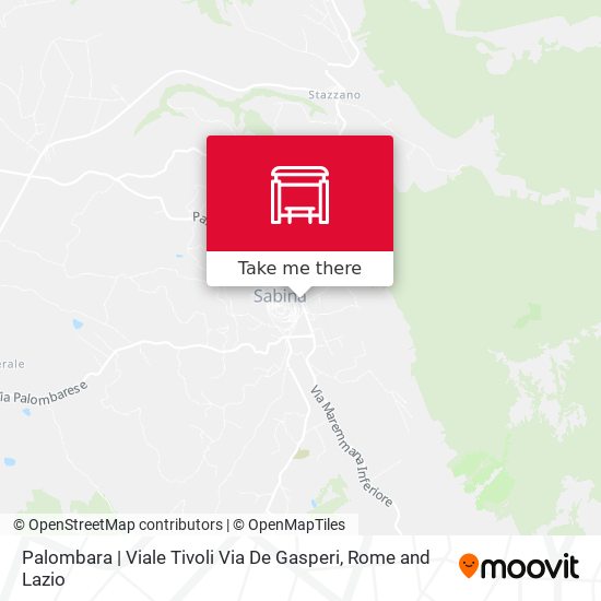 Palombara | Viale Tivoli Via De Gasperi map