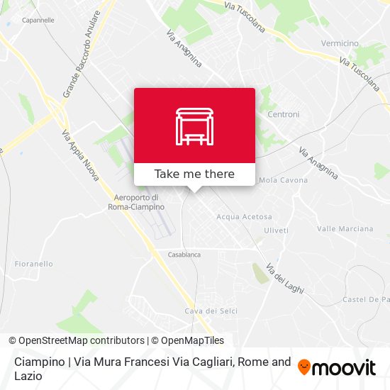 Ciampino | Via Mura Francesi Via Cagliari map