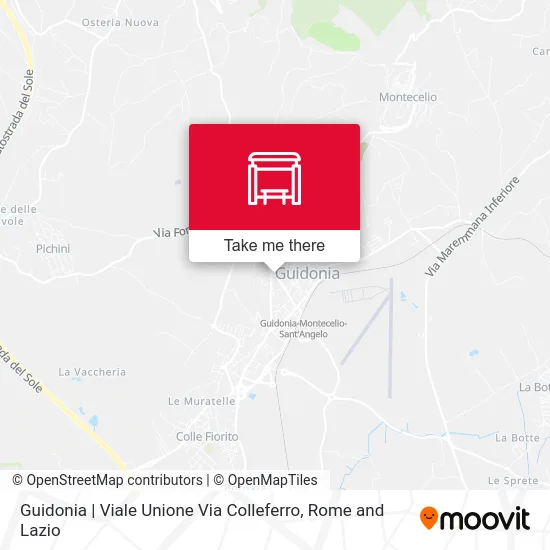 Guidonia | Union Avenue Colleferro Street map