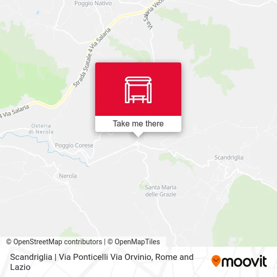 Scandriglia | Via Ponticelli Via Orvinio map