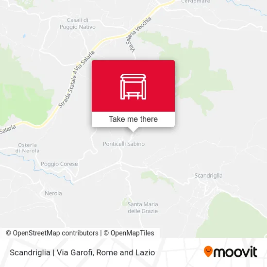 Scandriglia | Garofi Road map