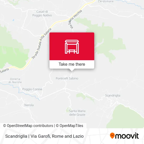 Scandriglia | Via Garofi map