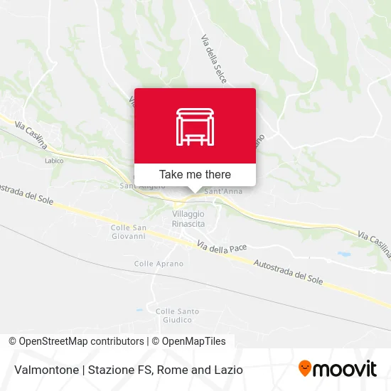 Valmontone | Stazione FS map