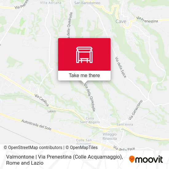 Valmontone | Prenestina Street (Acquamaggio Hill) map