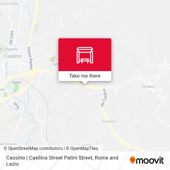 Cassino | Casilina Street Patini Street map