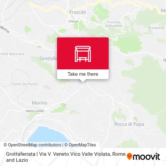 Grottaferrata - Via V. Veneto Vico Valle Violata map