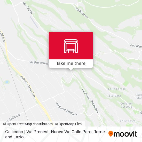 Gallicano | Via Prenest. Nuova Via Colle Pero map