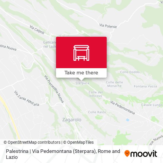 Palestrina | Via Pedemontana (Sterpara) map