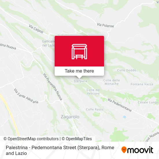 Palestrina - Pedemontana Street (Sterpara) map
