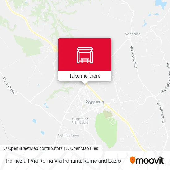 Pomezia | Via Roma Via Pontina map