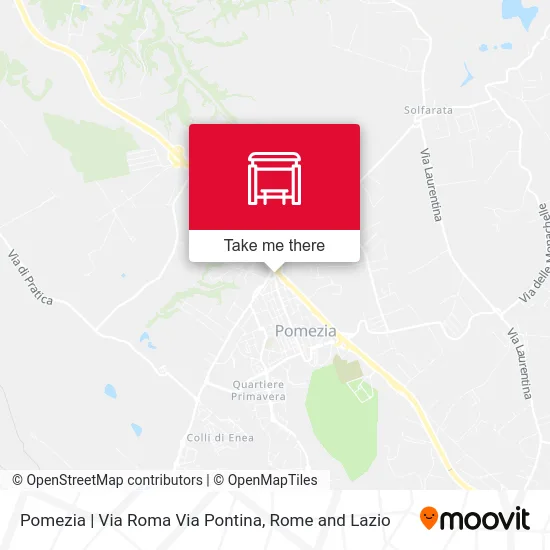 Pomezia | Via Roma Via Pontina map