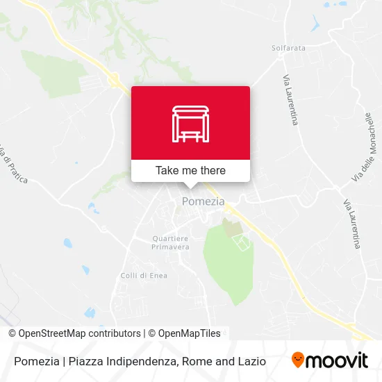 Pomezia Piazza Indipendenza map