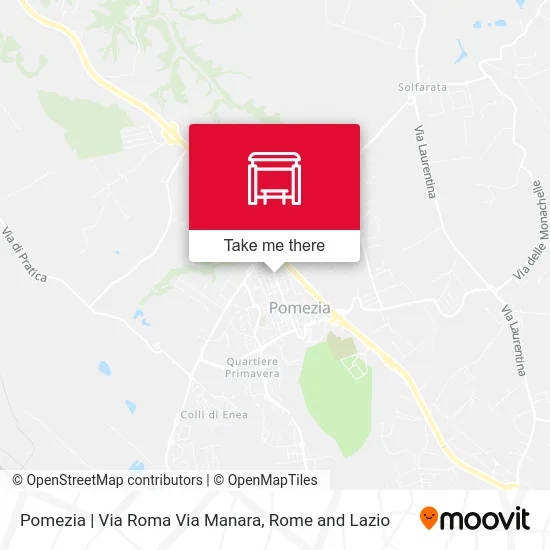 Pomezia | Via Roma Via Manara map