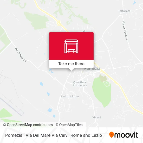 Pomezia | Via Del Mare Via Calvi map