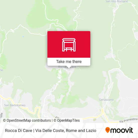 Rocca Di Cave | Via Delle Coste map