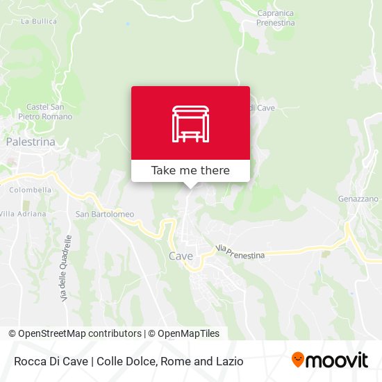Rocca Di Cave | Colle Dolce map