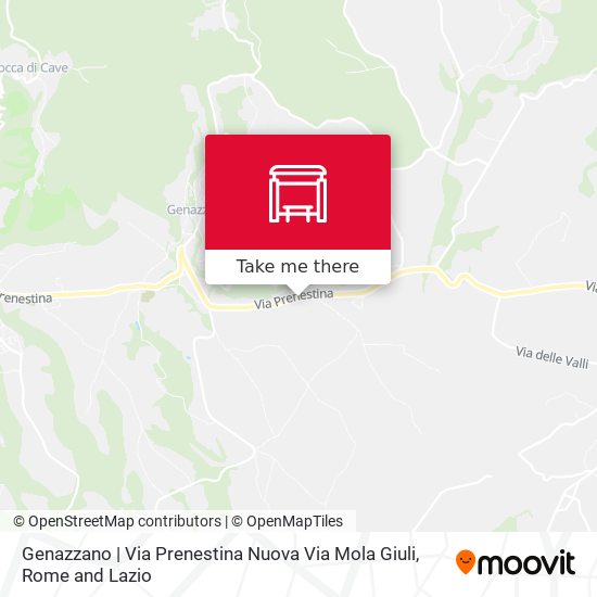 Genazzano | Via Prenestina Nuova Via Mola Giuli map