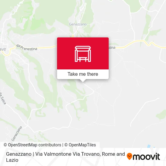 Genazzano | Valmontone Road Trovano Road map