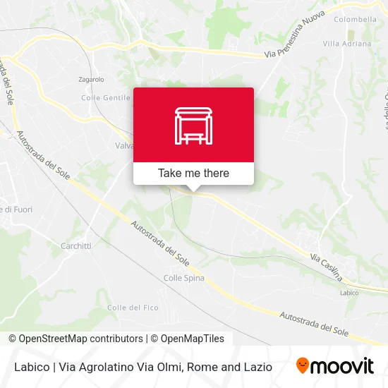 Labico | Via Agrolatino Via Olmi map