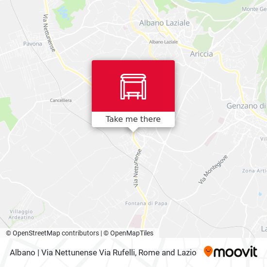 Albano | Via Nettunense Via Rufelli map