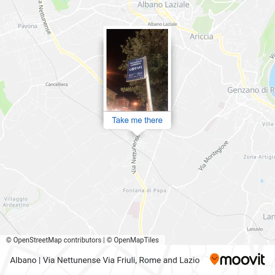 Albano | Via Nettunense Via Friuli map
