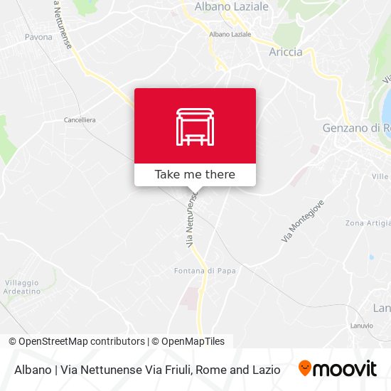 Albano | Via Nettunense Via Friuli map