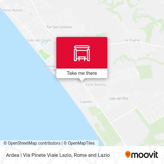 Ardea | Via Pinete Viale Lazio map