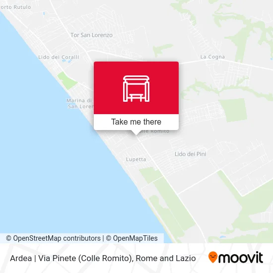 Ardea | Via Pinete (Colle Romito) map