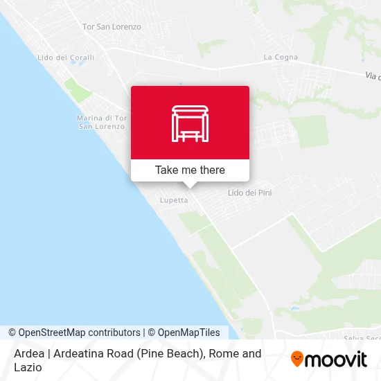 Ardea | Ardeatina Road (Pine Beach) map