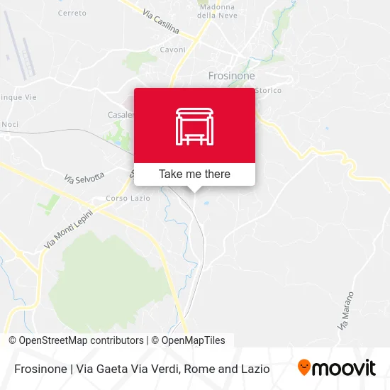 Frosinone - Via Gaeta Via Verdi map