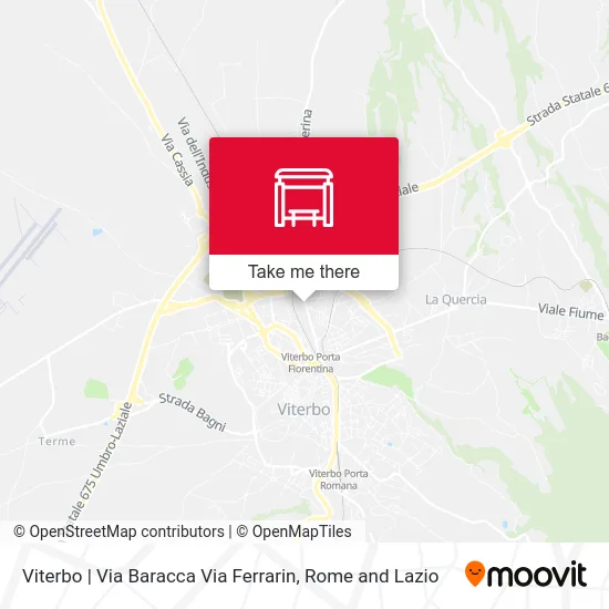 Viterbo | Baracca Road Ferrarin Road map