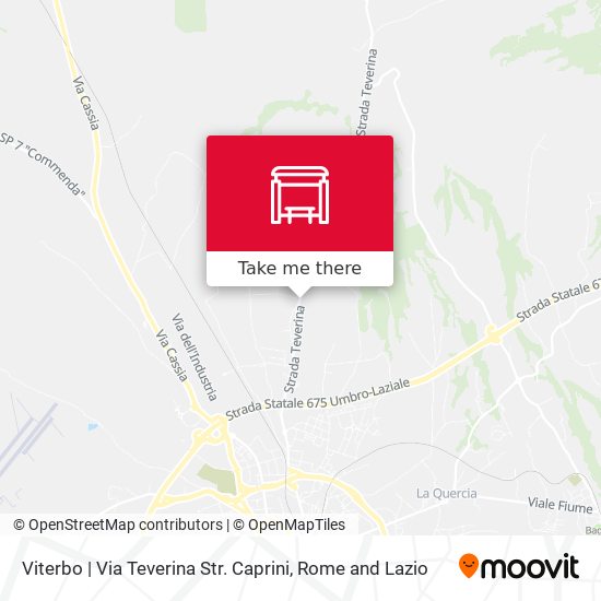 Viterbo | Via Teverina Str. Caprini map