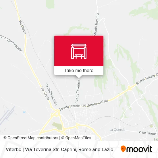 Viterbo | Teverina Street Caprini Road map