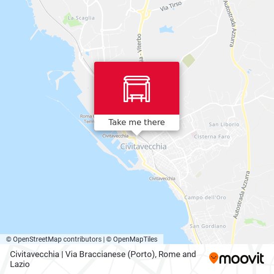 Civitavecchia | Via Braccianese (Porto) map