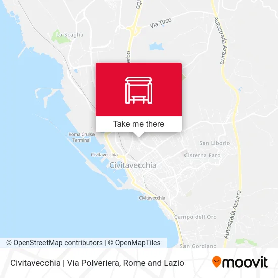 Civitavecchia | Polveriera Street map