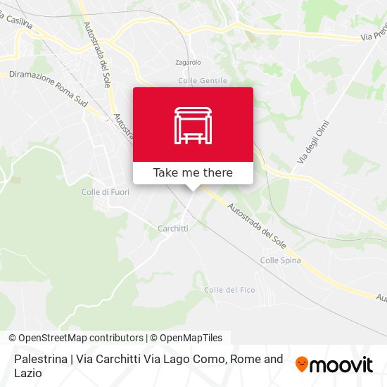 Palestrina | Via Carchitti Via Lago Como map