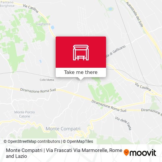 Monte Compatri | Via Frascati Via Marmorelle map