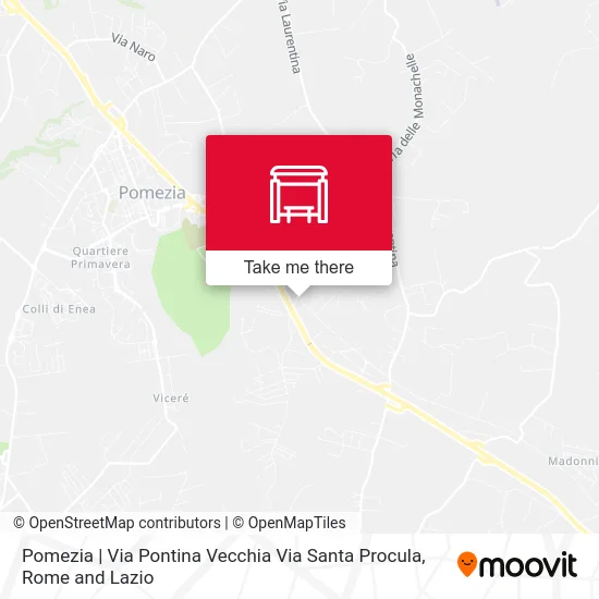 Pomezia | Old Pontina St Santa Procula St map