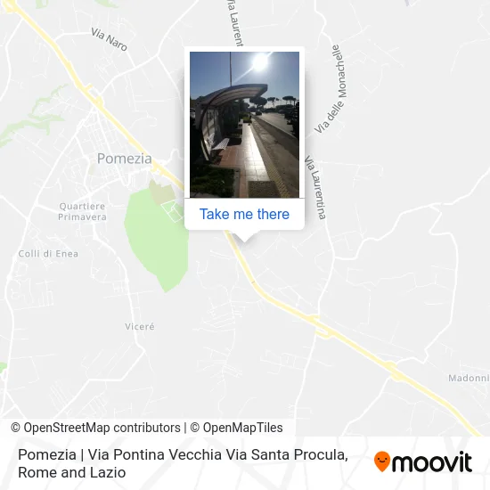 Pomezia | Old Pontina St Santa Procula St map