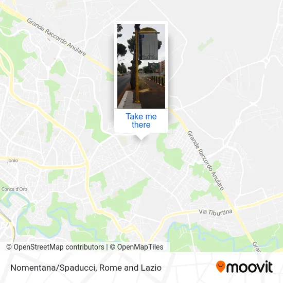 Nomentana/Spaducci map
