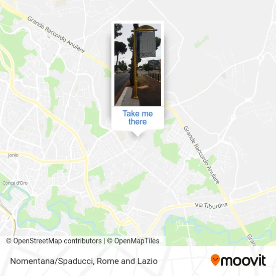 Nomentana/Spaducci map