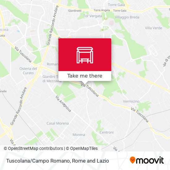 Tuscolana/Campo Romano map